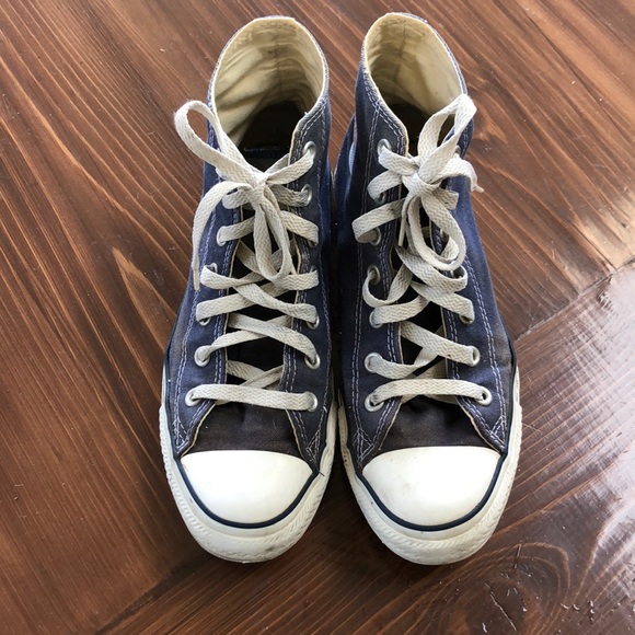 blue high top converse